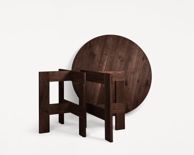 Frama Farmhouse Trestle eettafel Ø120 naturel