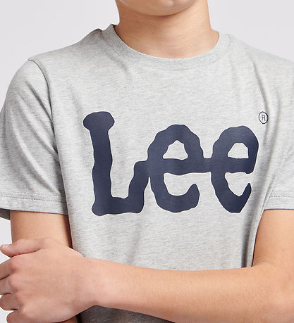 Lee T-Shirt - WobBlå Graphic - Vintage Grey Heather