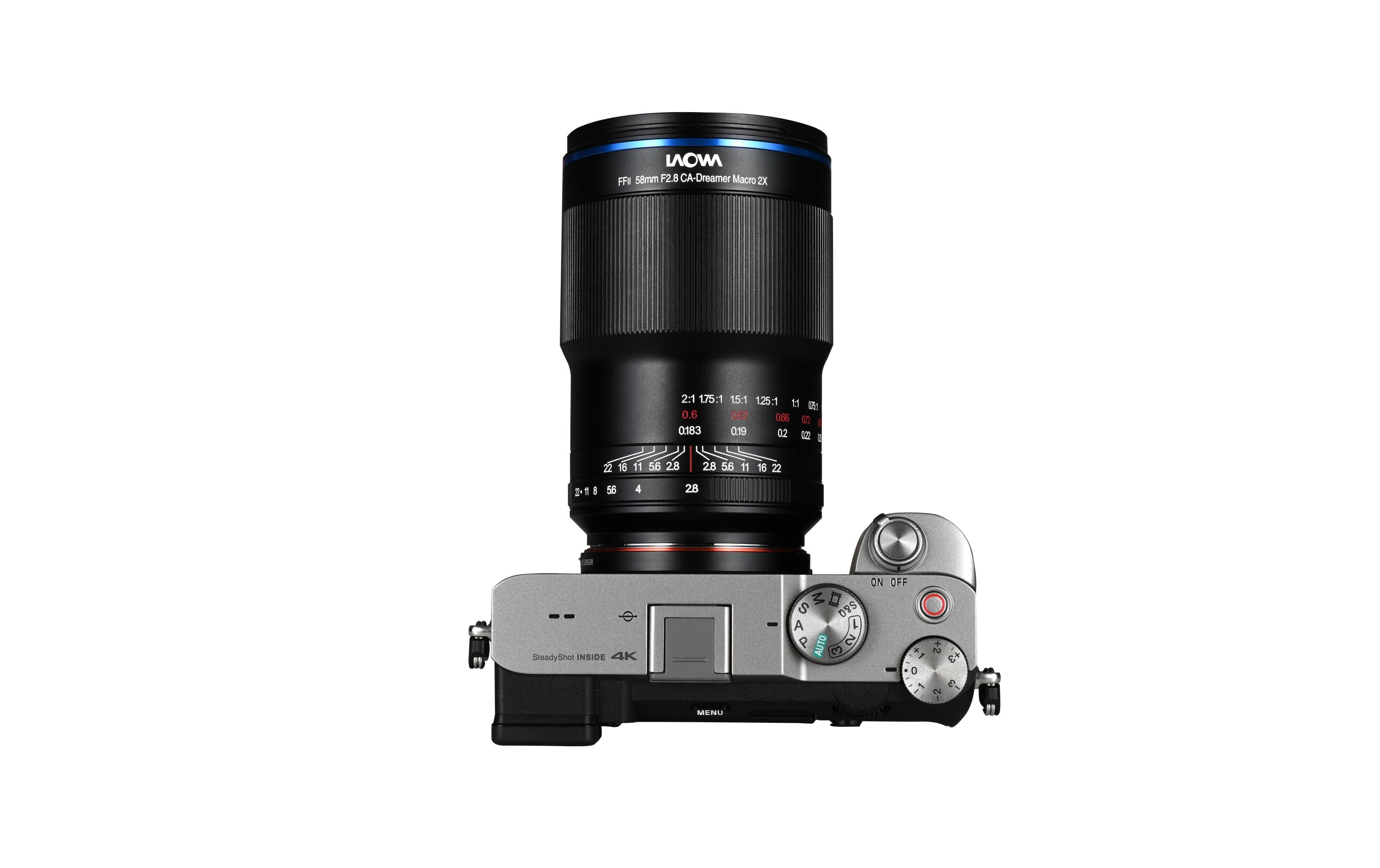 Festbrennweite 58 mm f/2.8X Ultra Macro APO – E-Mount<br>Makro-/Porträtobjektiv mit Innenfokussierung