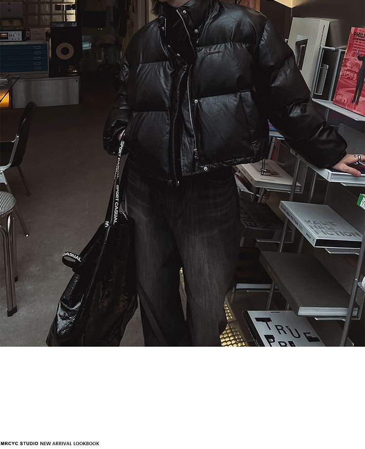MRCYC - Effen cropped pufferjack met rits