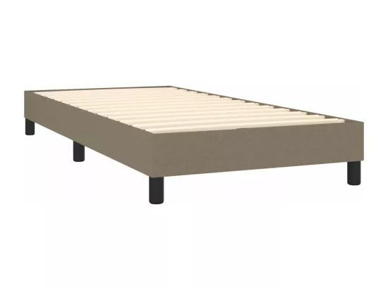 Sommier tapissier avec matelas et LED Taupe 90x190 cm Tissu