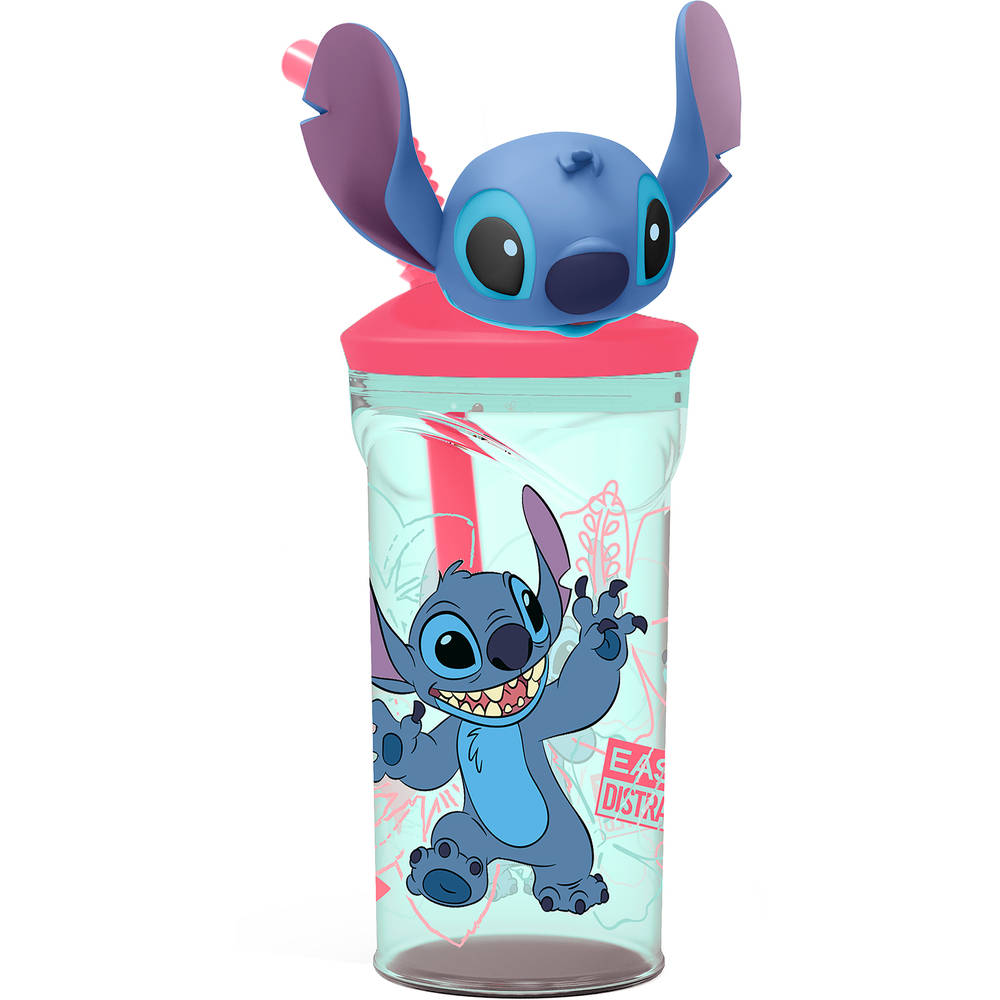 Stitch 3D figuurbeker met rietje - 360 ml