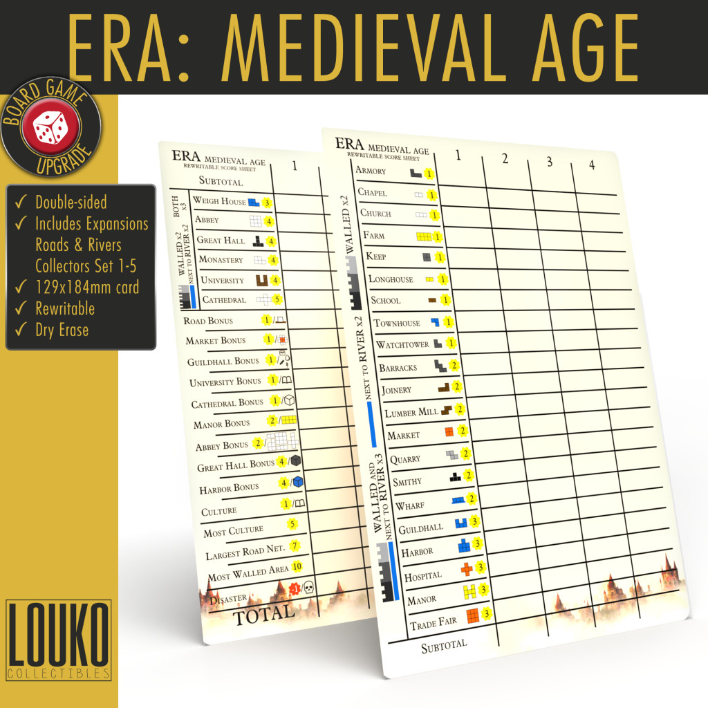 Era : Medieval Age - Feuille de score réinscriptible