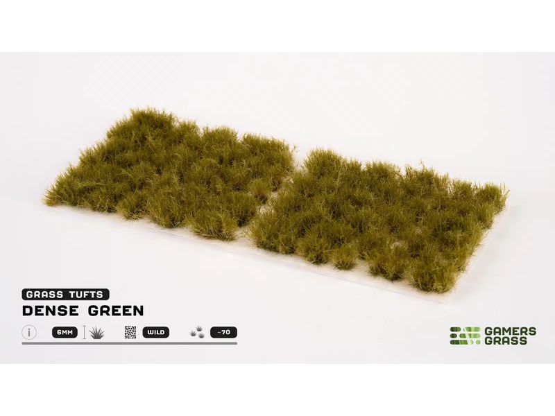 GamersGrass Tufts Wild Dense Green 6 mm Hochwertige Tufts für den Gelände- und Miniaturenbau
