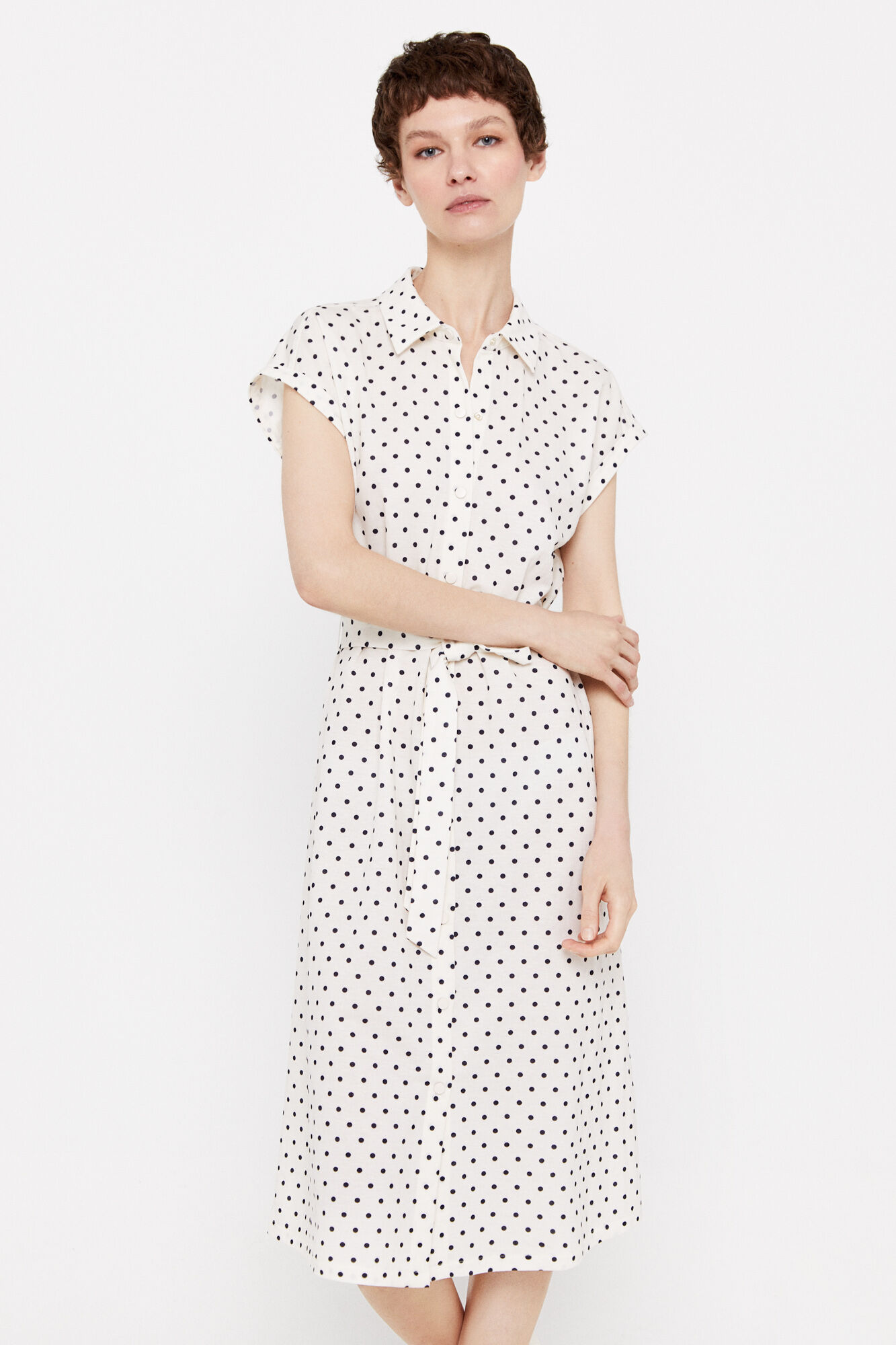 Vestido camisa polo piqué - Multicolorido