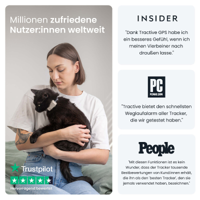 Tractive GPS Tracker Cat5 Mini für Katzen hellbraun