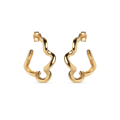 ENAMEL Copenhagen Curly Hoops, Guld