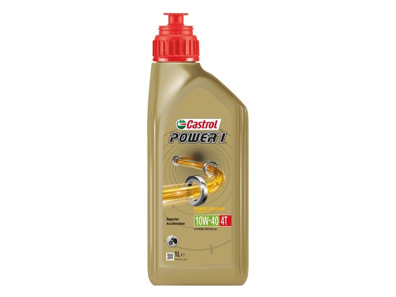 Castrol Motorenöl Power 1 4T 10W-40 Trizone Technology, 1 l Motoröl für 4-Takt-Motoren