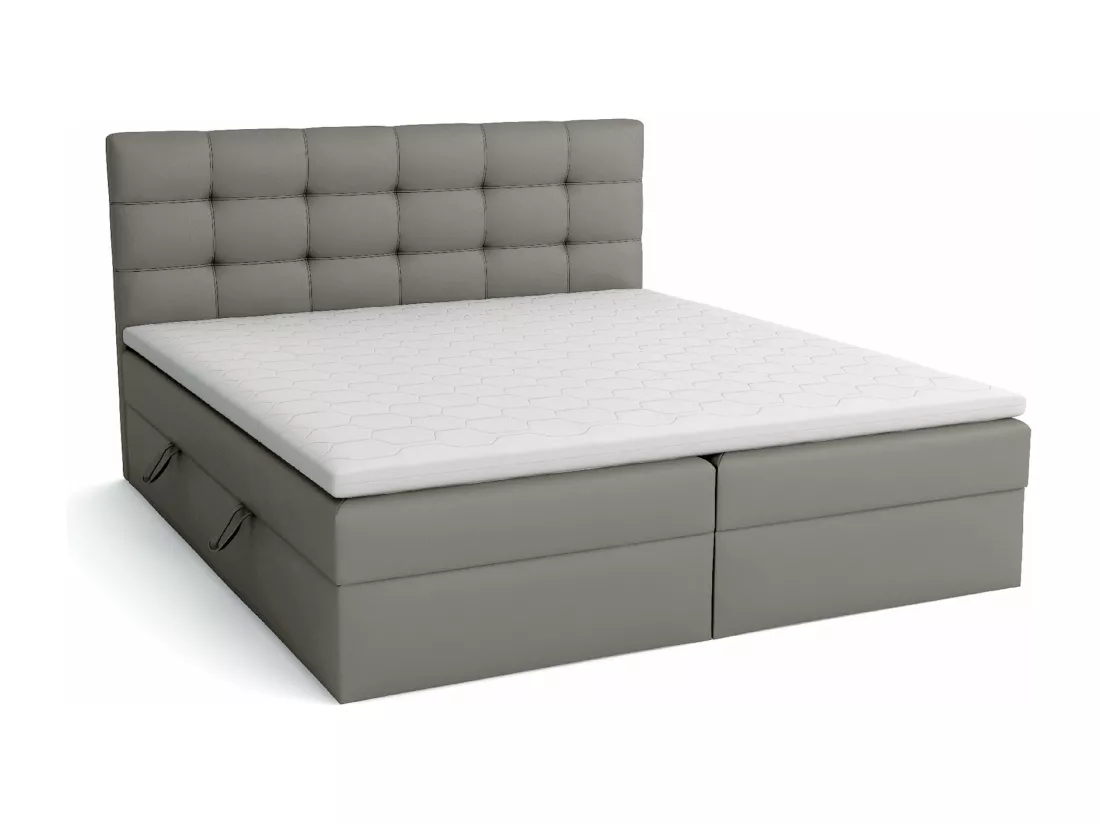 LIT BOXSPRING avec coffre de lit Glame 140x200 cm, Soft 29 (Gris)