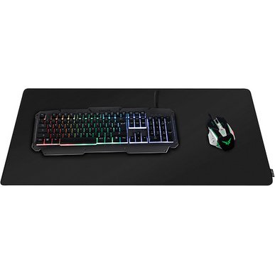 Tapis de souris de gaming, bords cousus, XXL, noir
