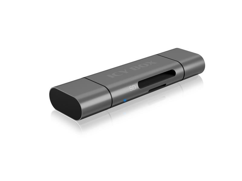 ICY BOX Card Reader Extern IB-CR201-C3 Externer Kartenleser mit Multi-USB Anschluss
