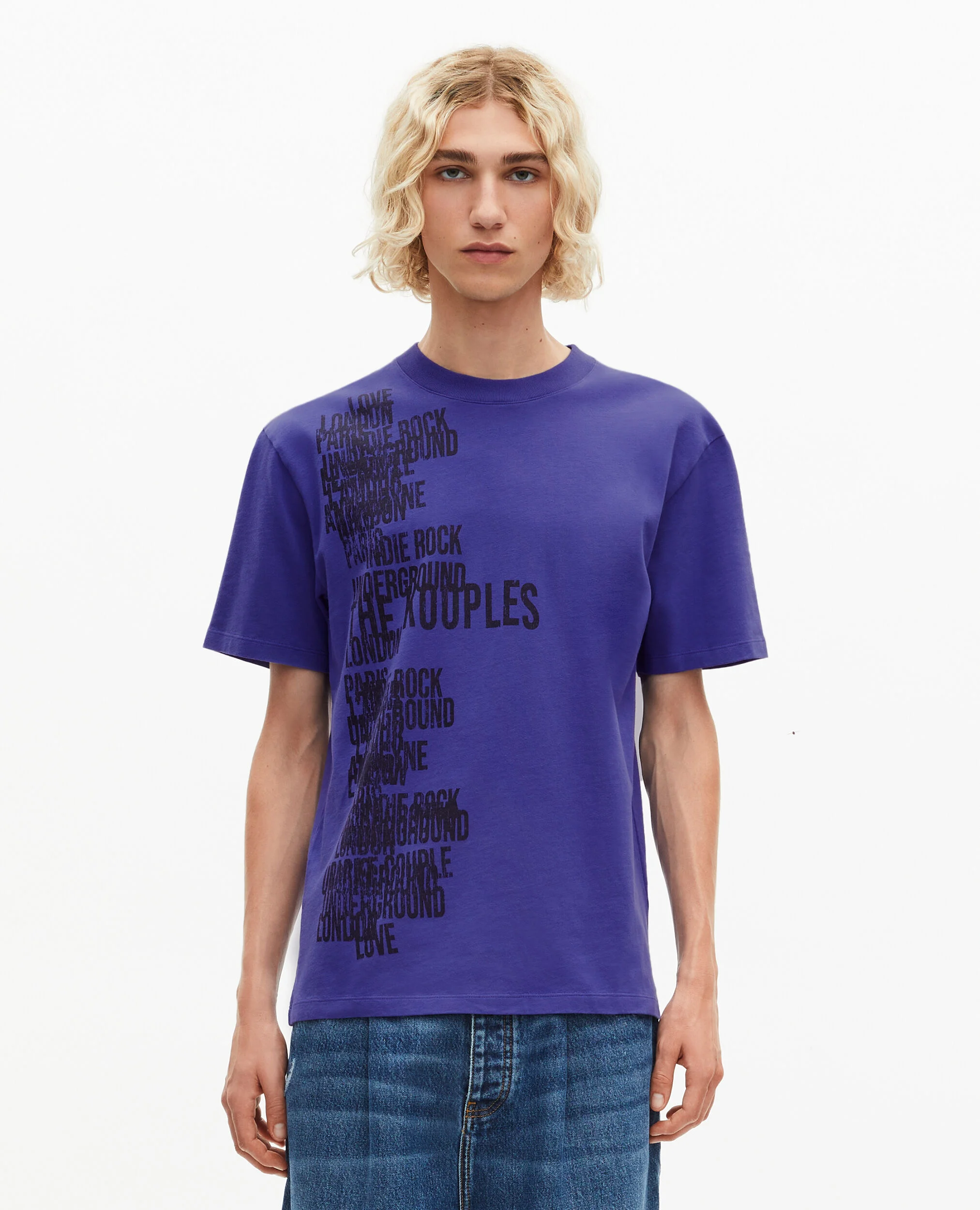 T-shirt avec sérigraphie violet