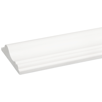 Decorlijst grenen wit gegrond 18x68 mm 270 cm