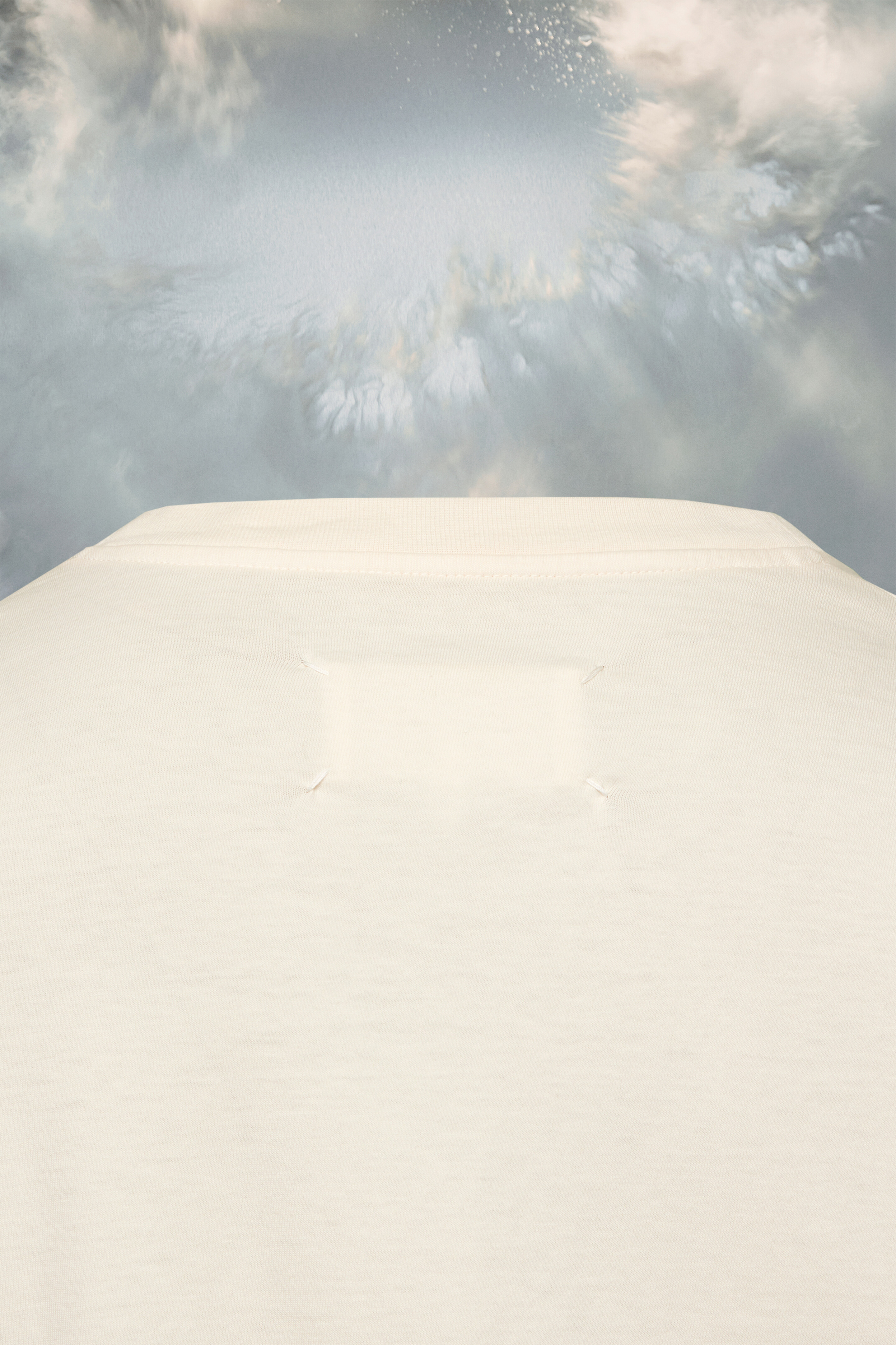 White Cotton Crewneck T-Shirt Blanc
