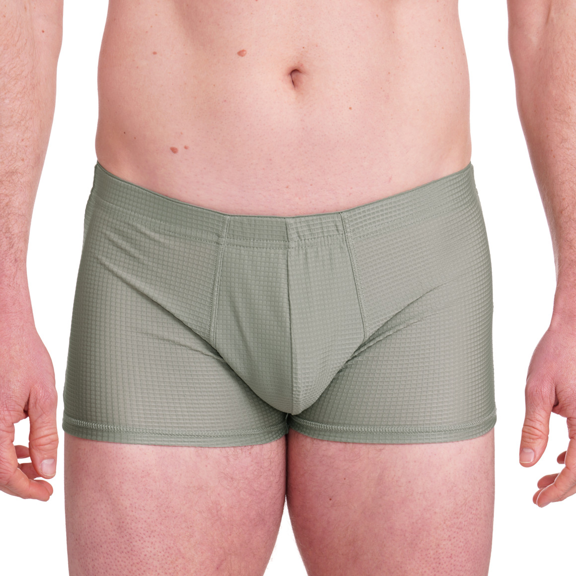 VanVaan Herren Mikrofasershorts mit zarten Karos oliv