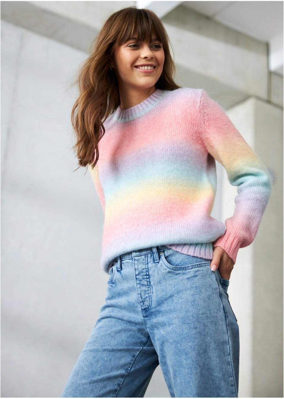 Pull à dégradé de couleurs