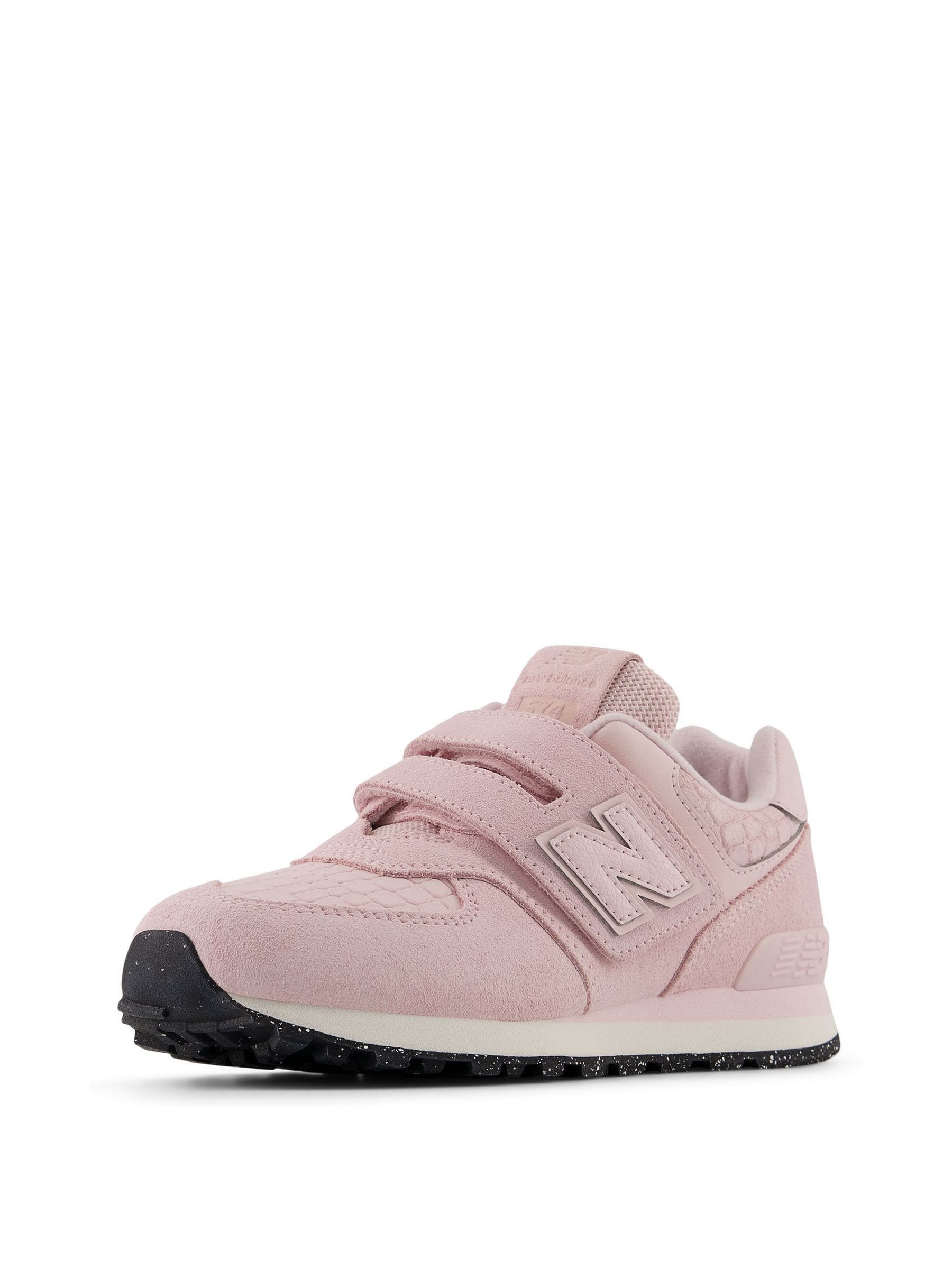 Roze - New Balance 574 meisjessneakers
