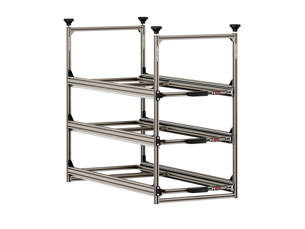 Nova Racks Serie M 3 Levels schuifopbergsysteem - 40x90x112 cm