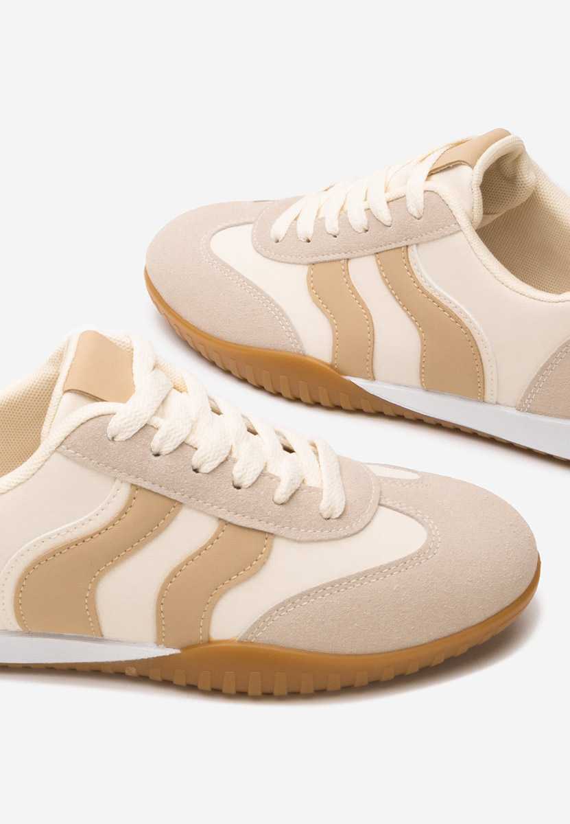 Baskets pour femme beige Donya
