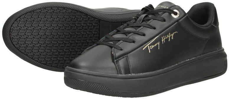 Tommy Hilfiger Signature Court Sneaker zwart