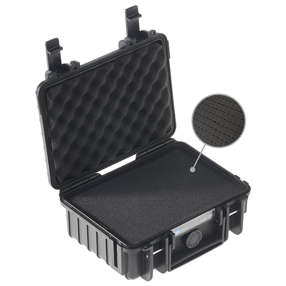 B&W Type 500 Black Foam universele koffer