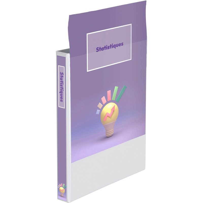 Classeur 4 anneaux cartonné Bruneau personnalisable A4 - Dos 3,5 cm blanc