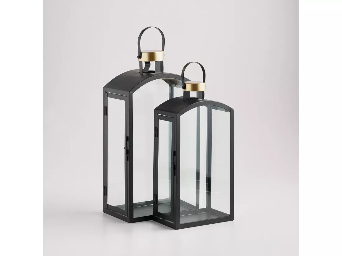 Lanterne Arn Noir Moyen 36 x 19 x 12