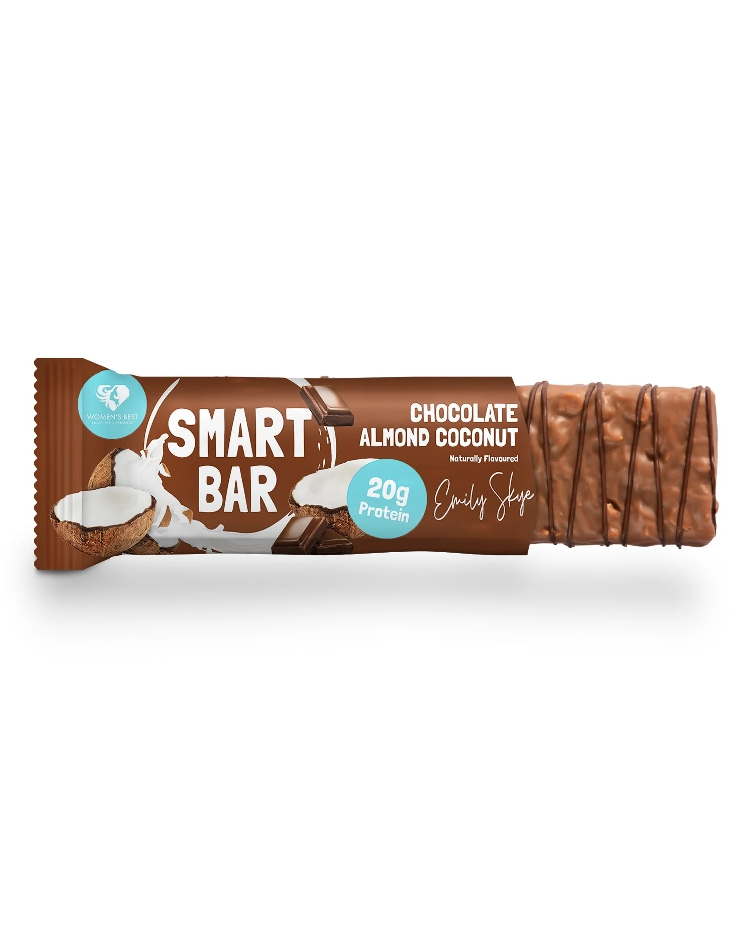 Women’s Best Smart Protein Bar Chocolate Almonds &amp; Coconut by Emily Sky 12x60g