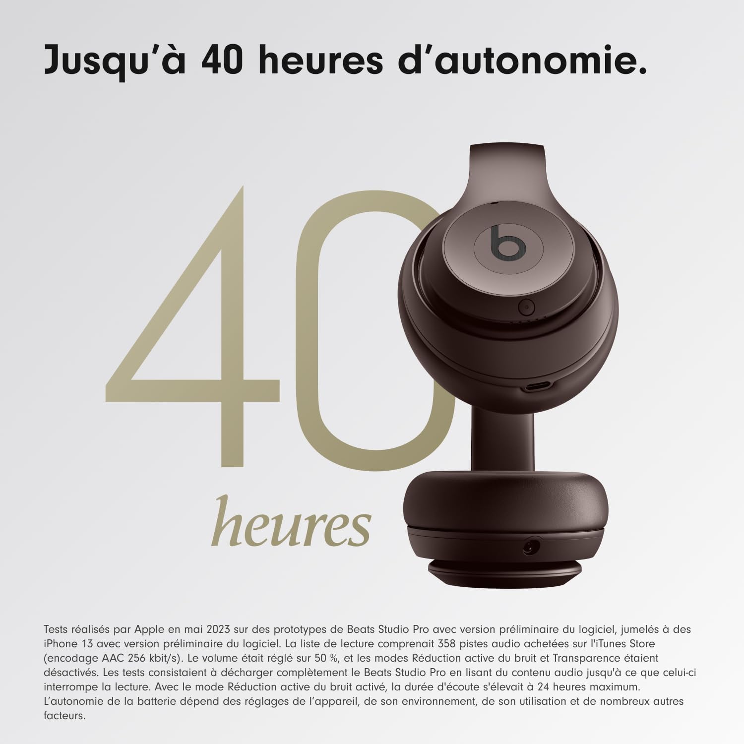 Beats Studio Pro - Casque sans Fil avec Bluetooth et Réduction du Bruit - Audio Spatial personnalisé, Audio USB-C au Format Lossless, Compatibilité Apple et Android