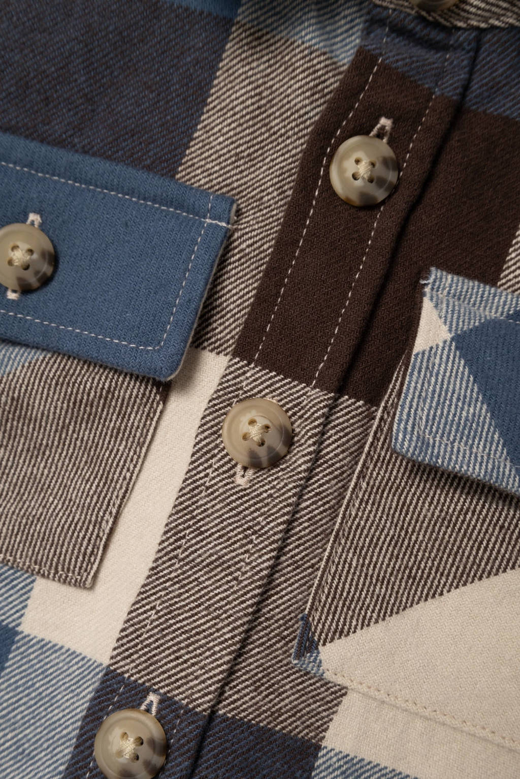NAME IT overshirt met capuchon NMMOSOM bruin/blauw/ecru