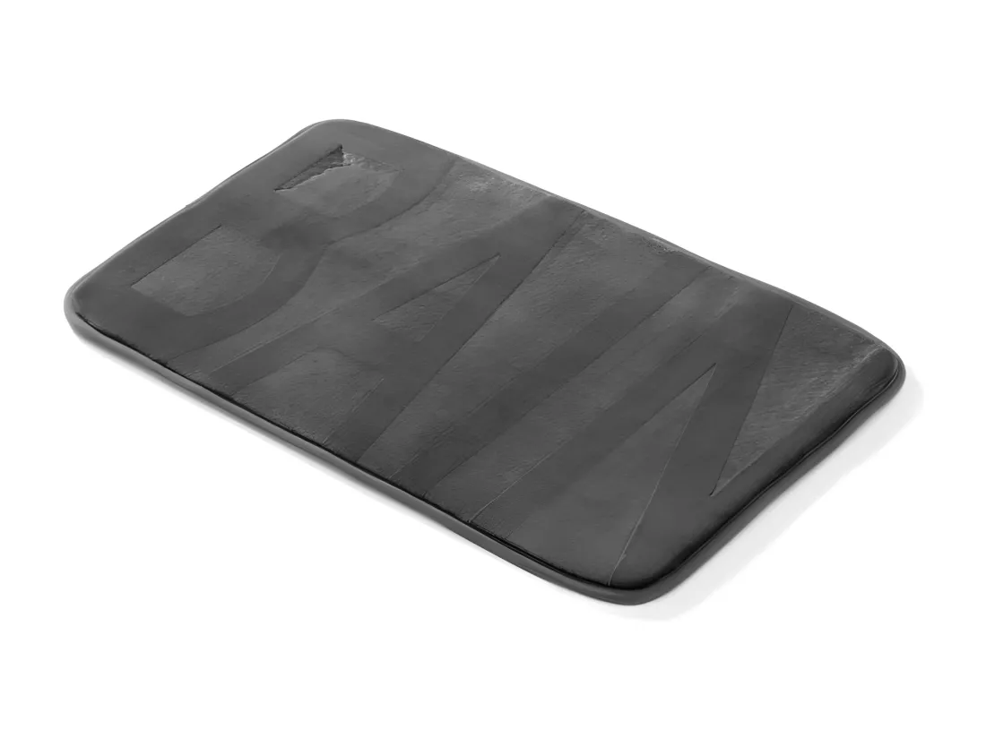 Tapis de Bain 45 x 75 cm Bain Anthracite - Microfibre Relief