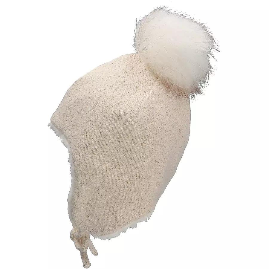 Sterntaler Inka-Mütze Lurex natur
