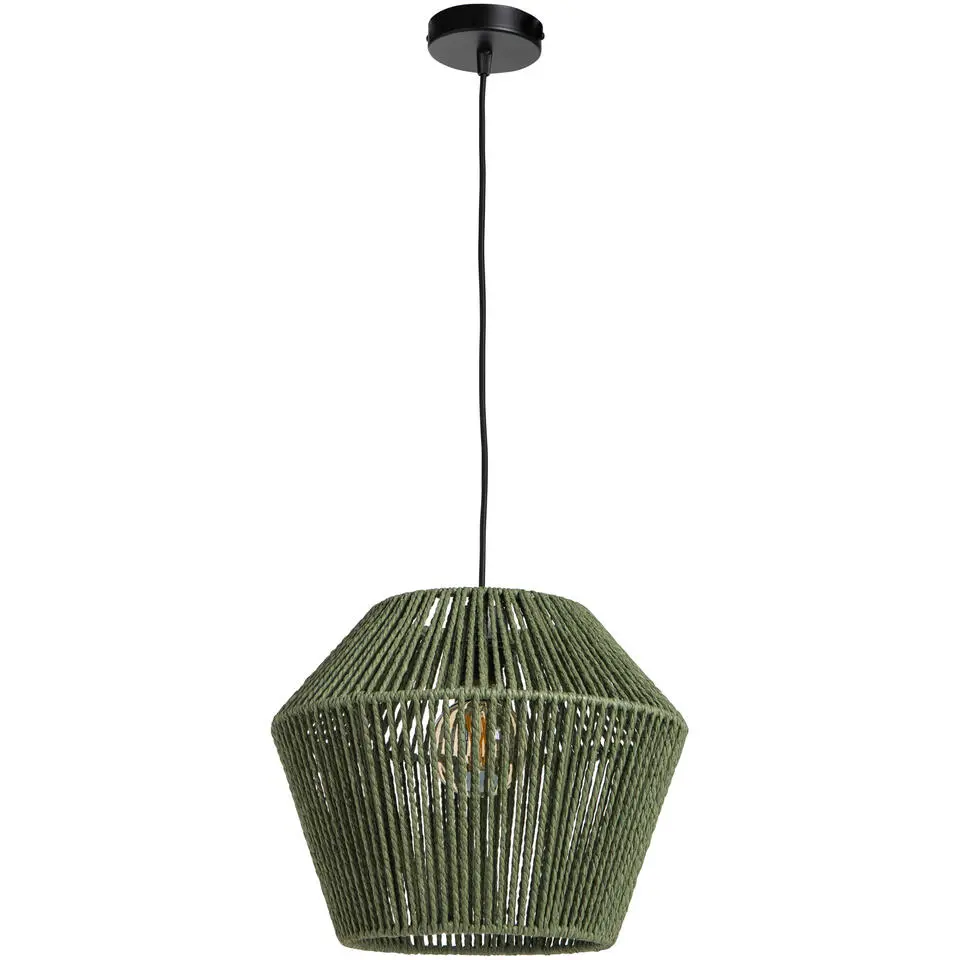 Lampenkap Willow - groen metaal/papier - 27xØ33 cm