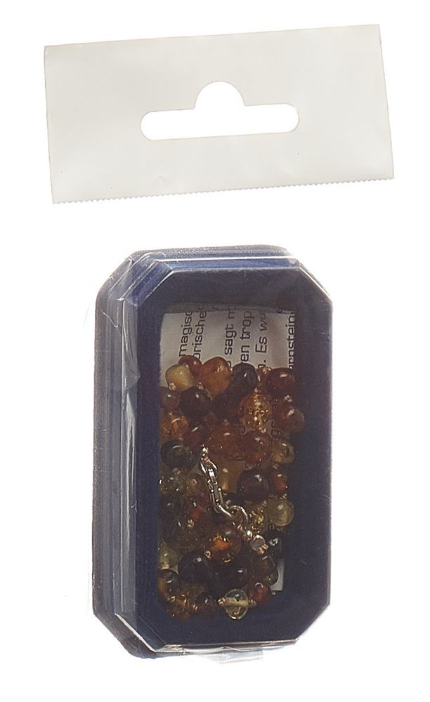 AMBERSTYLE Bernsteinkette multicolor glanz<br>1 Stück, 32cm, mit Karabinerverschluss