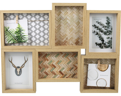 Fotolijst collage hout 50,4x40x3,2 cm