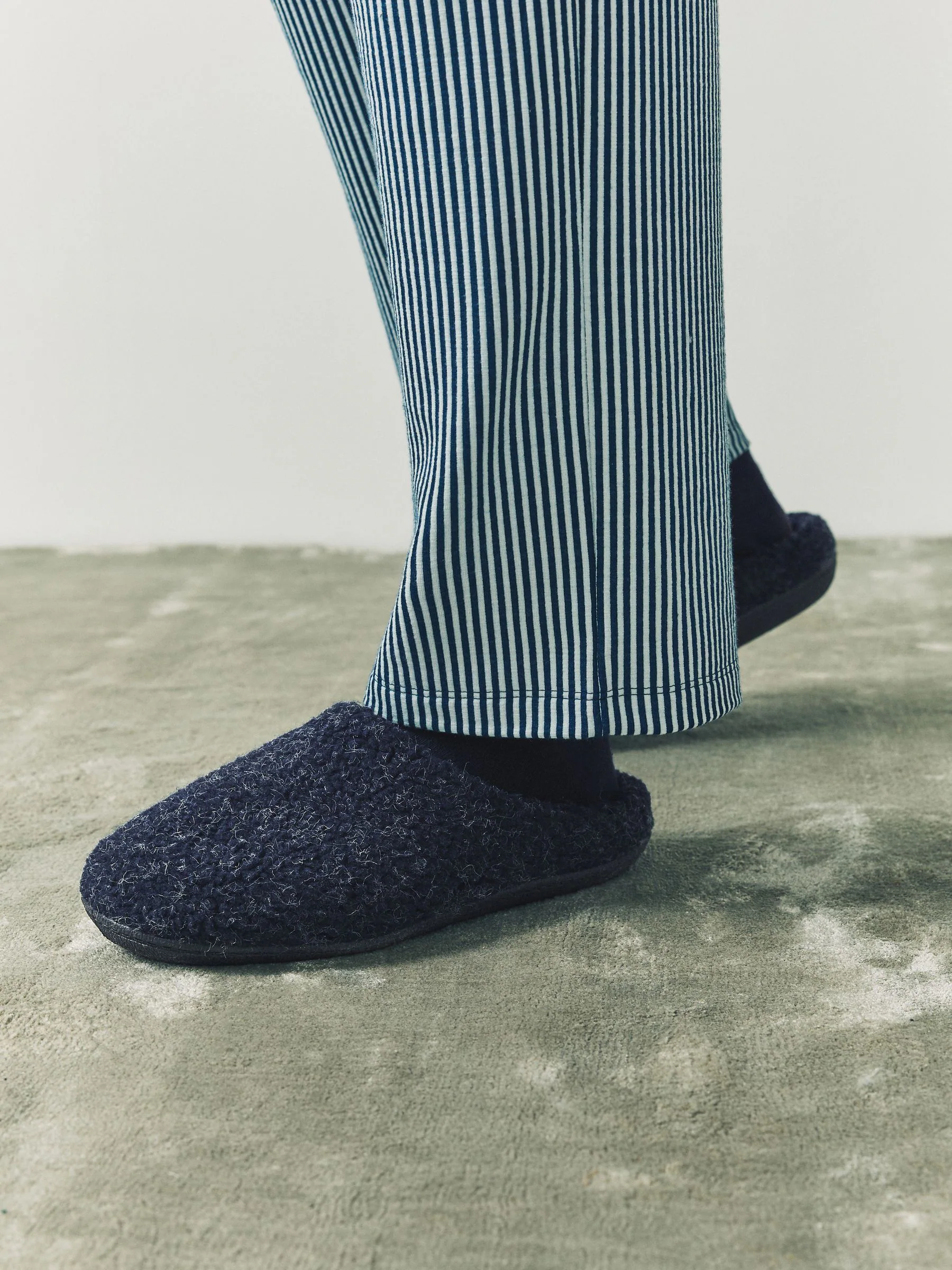 Marineblauw - Mouled Footbed Mule Slippers