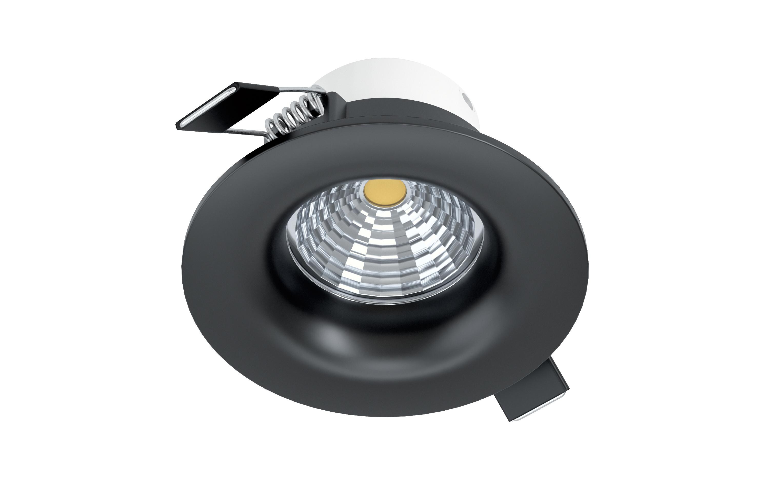 Einbauspot Saliceto 1 Rund 1x 6 W 2700 K, SchwarzFixierter Spot zur Einbaumontage