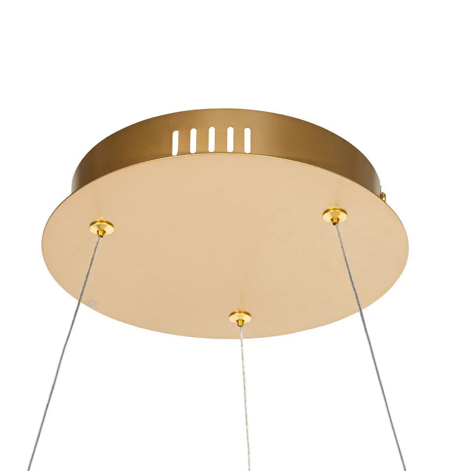 Qazqa professional hanglampen girello goudkleurig geïntegreerde led