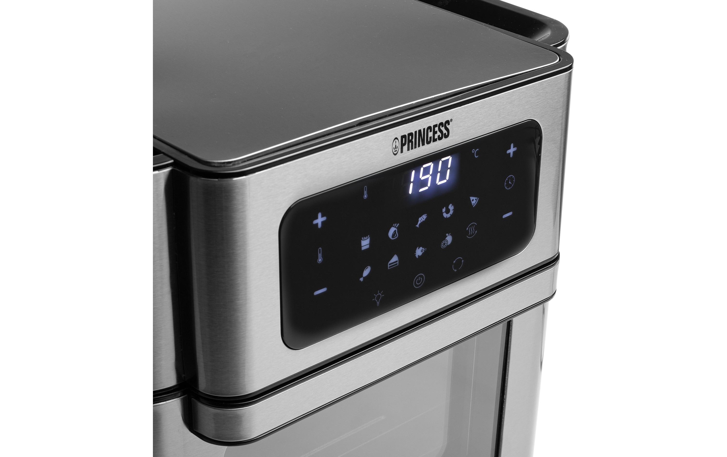 Heissluftofen mit Frittierfunktion 10 l, Schwarz<br>Heissluftfritteuse