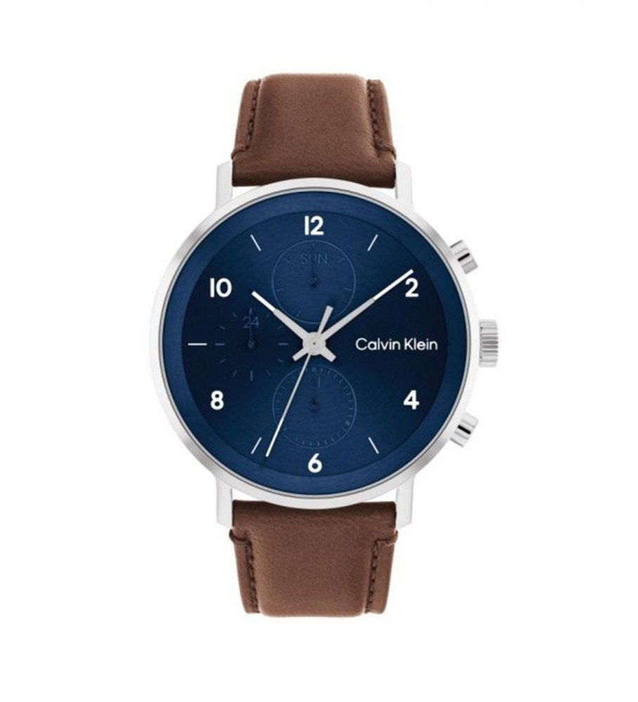 Relógio analógico Calvin Klein Modern em couro azul