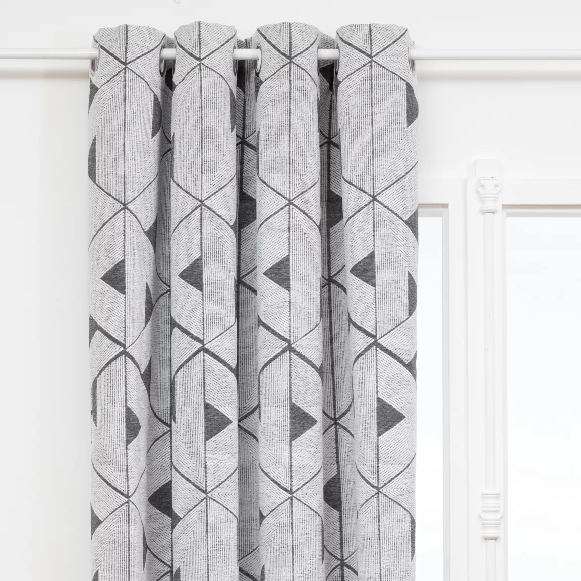 Rideau tissé (140 x 260 cm) Maloé Gris