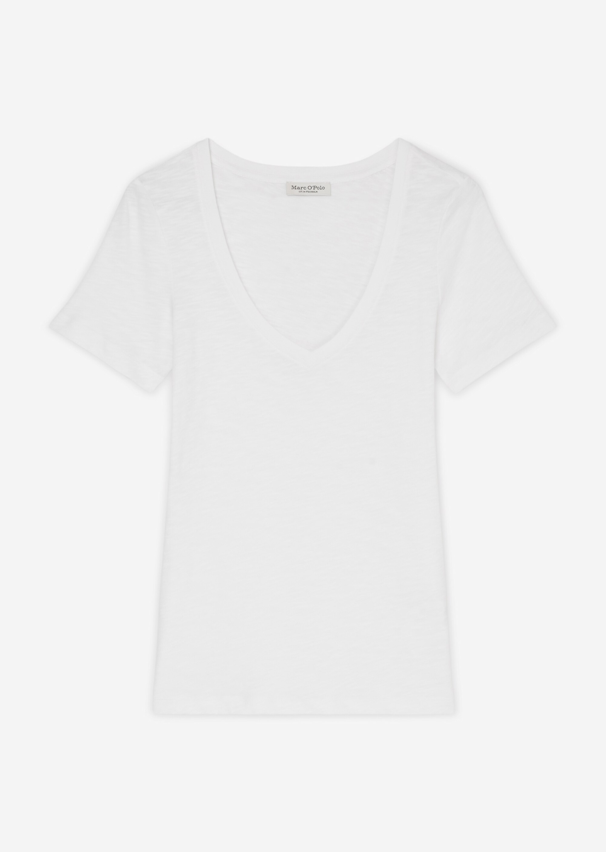 V-Neck-T-Shirt regular aus Organic Cotton Slub Jersey