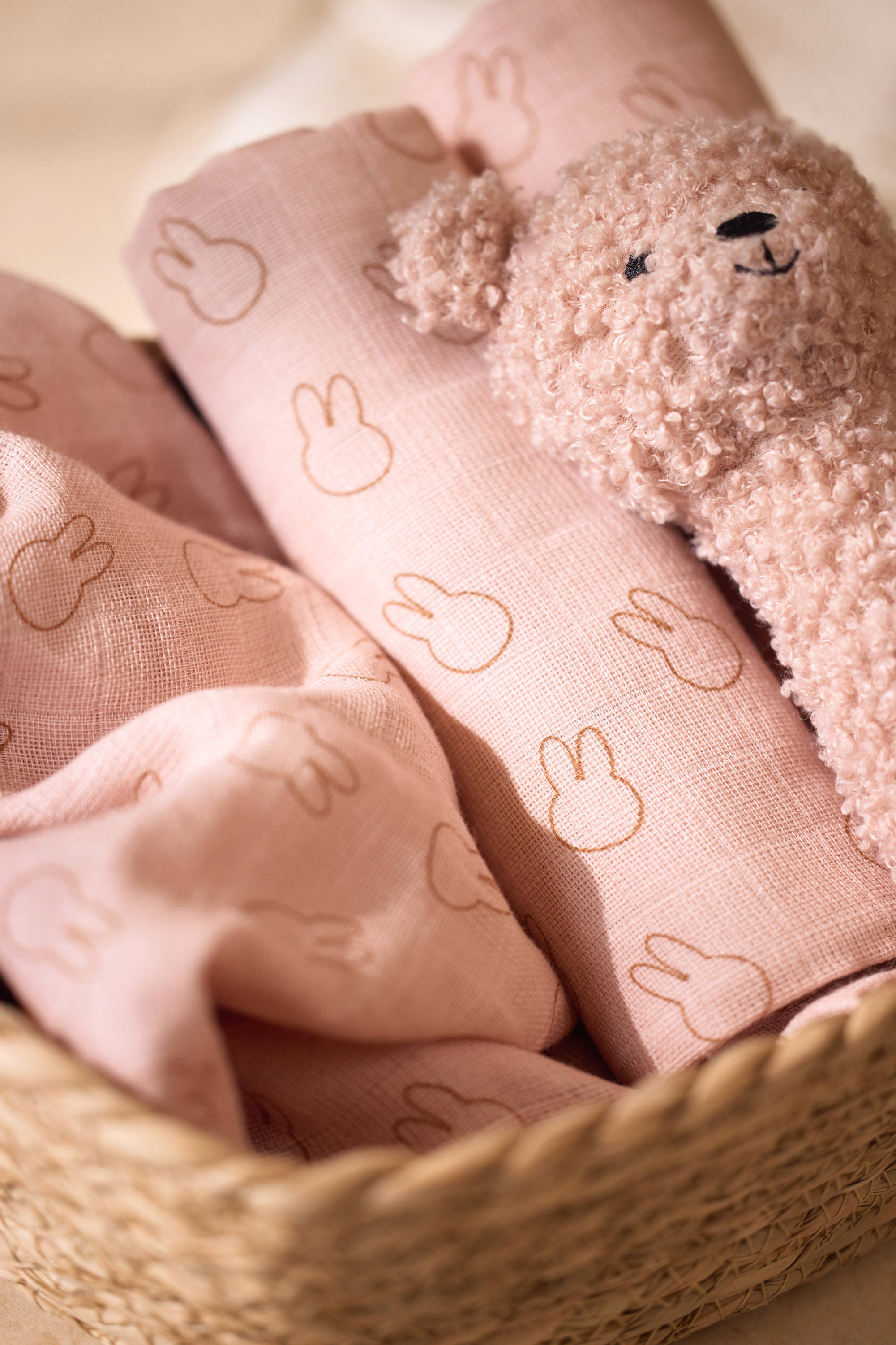 Jollein rammelaar Teddy Bear - Wild Rose