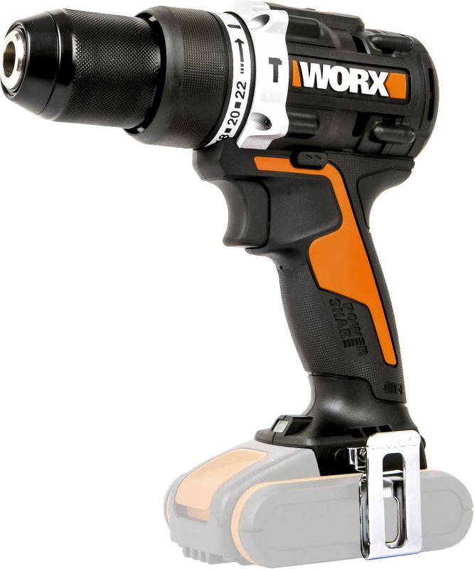 WORX - NITRO WX352.9 Accu-slagboorschroevendraaierset - 20 V - Borstelloze Motor - 60Nm - 2-speed Transmissie - Zonder Accu