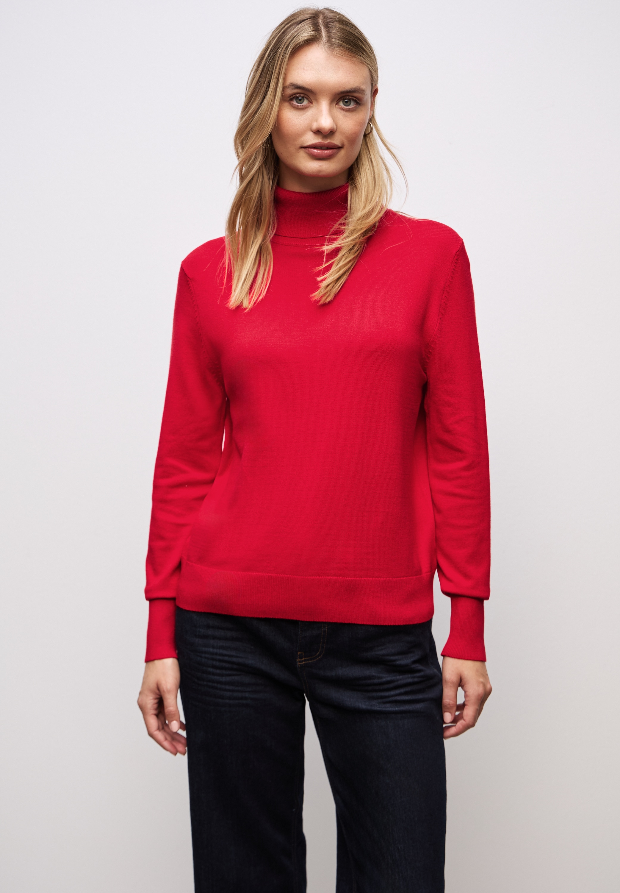 STREET ONE Rollkragenpullover , mit Viskose