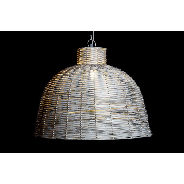 Suspension doré blanc fer 50 w (51 x 51 x 38 cm)