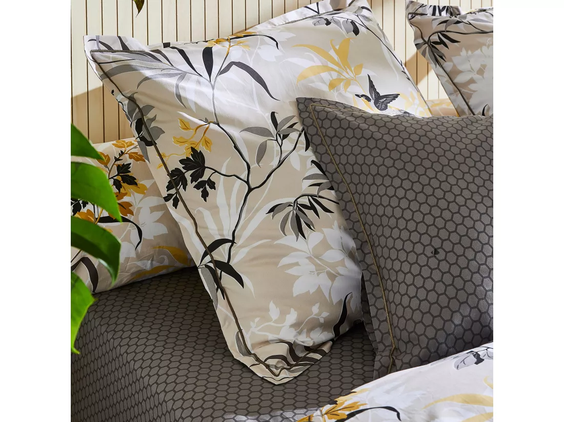 Taie de traversin 200x43 cm percale coton ASIA Beige