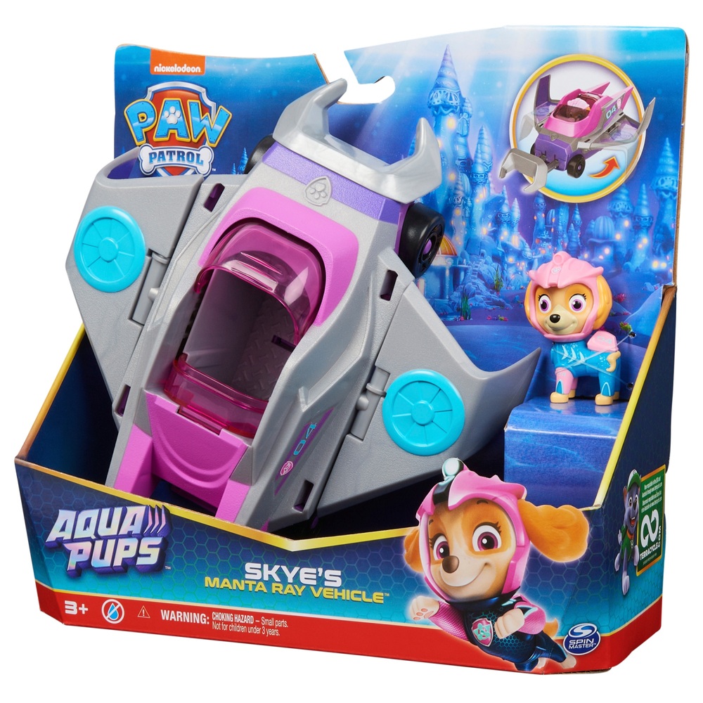 PAW Patrol Aqua Pups – Skyes Mantarochen-Rettungsfahrzeug