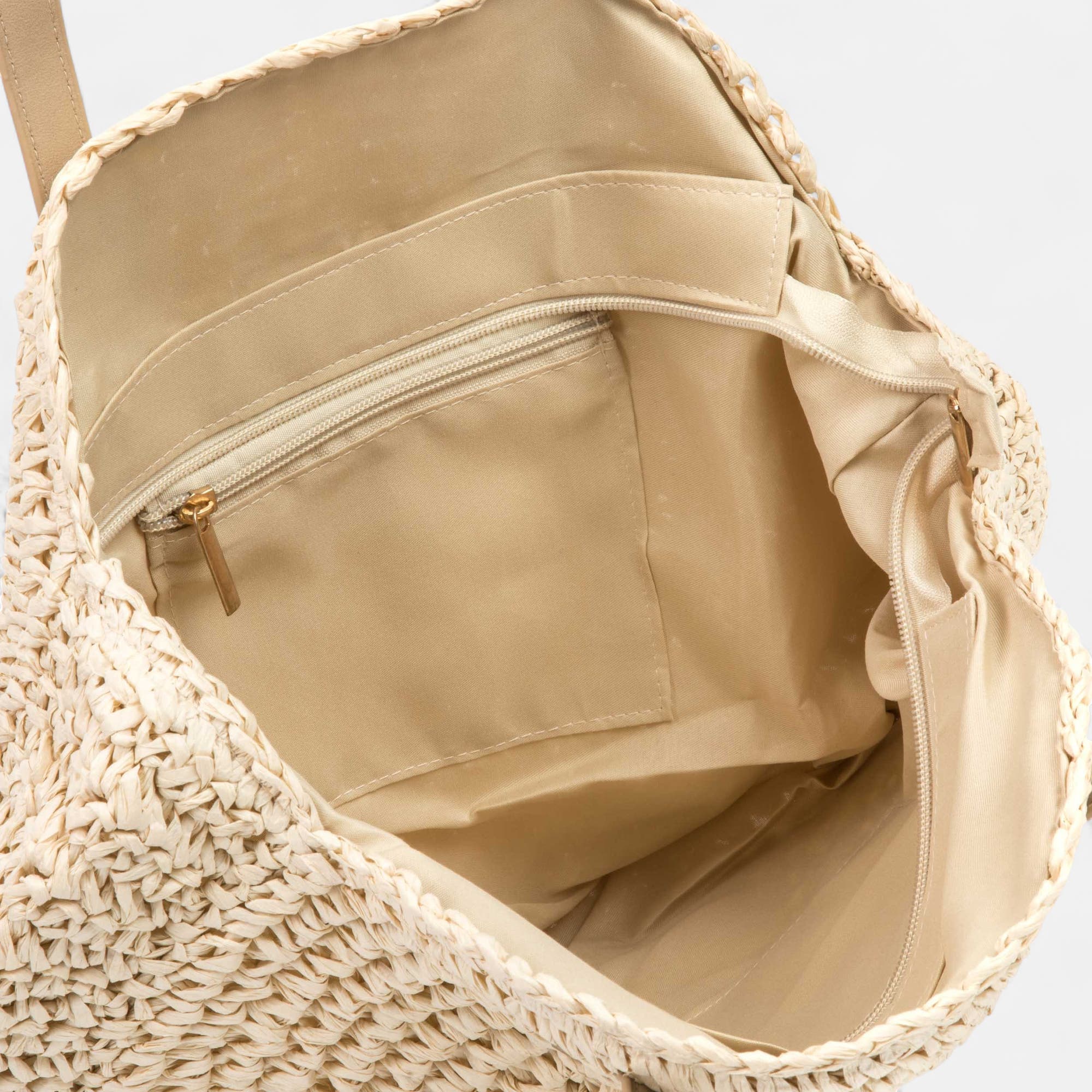 Sac de shopping beige