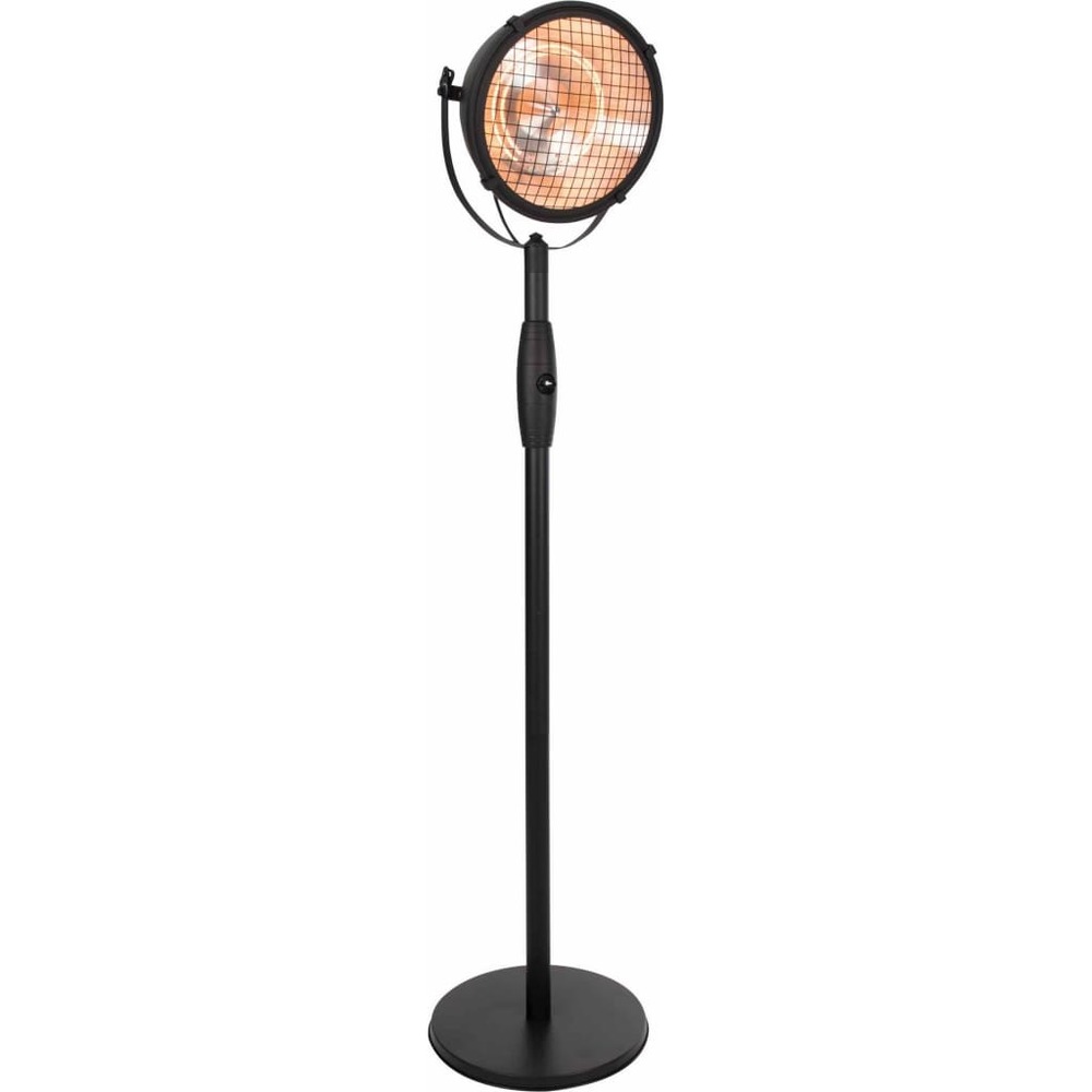 Chauffage sur pied indus 2100 w halogène noir